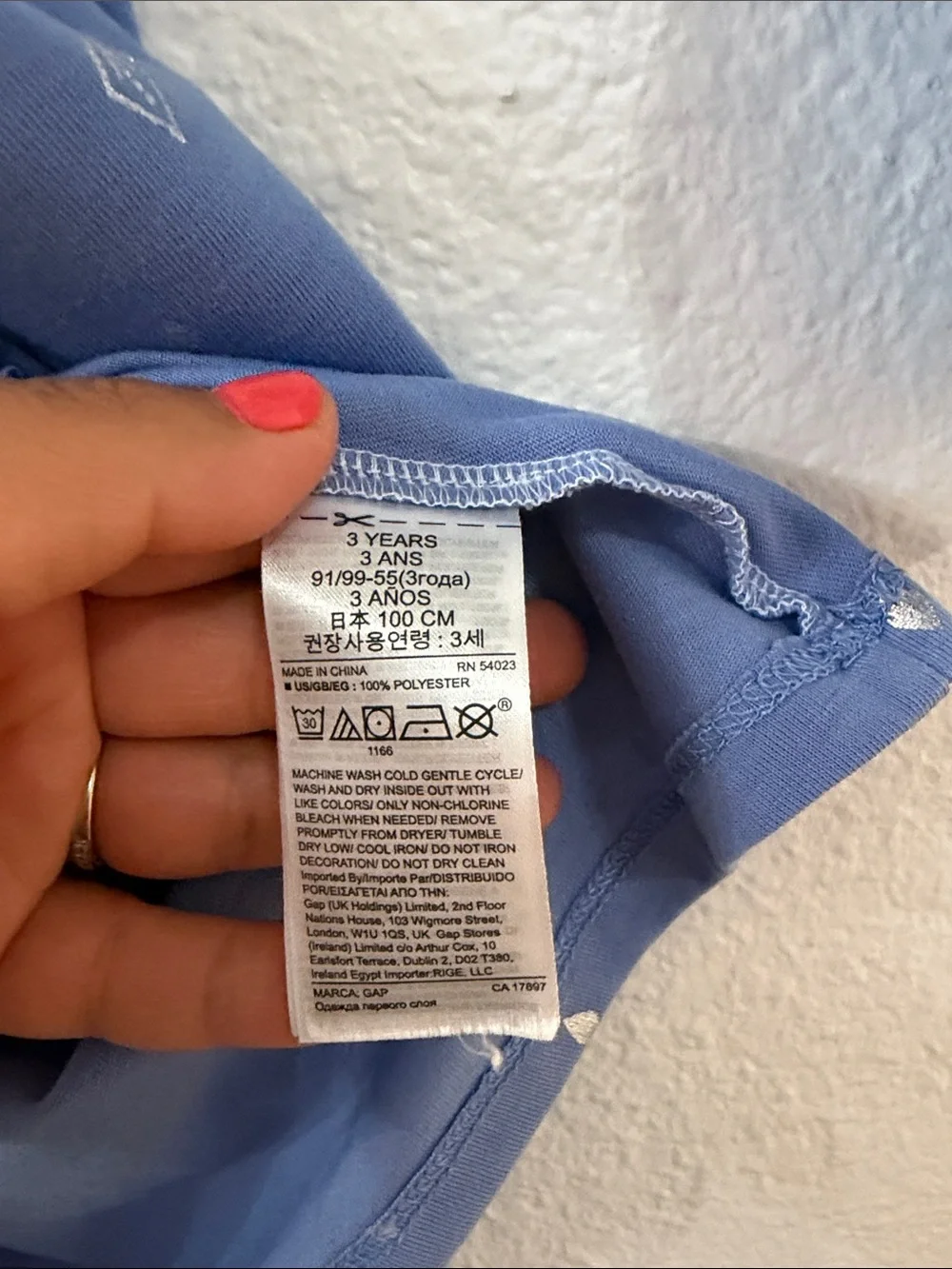 GAP Light Blue & Periwinkle Long Sleeve Girls Dress Top